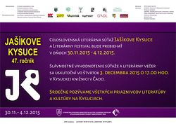 Vyhodnotenie súťaže so slávnostným galavečerom sa uskutoční v Kysuckej knižnici v Čadci vo štvrtok 3. decembra 2015 so začiatkom o 17.00 hod