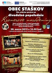 divadelné popoludnie Kronerove narodeniny