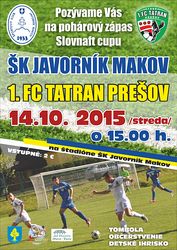 Pozvánka Šk Javorník Makov na pohárový zápas SLOVNAFT CUPU