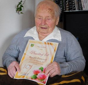 Životné jubileum najstaršej občianky obce Olešná - 101 rokov