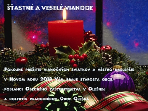 ŠŤASTNÉ A VESELÉ VIANOCE