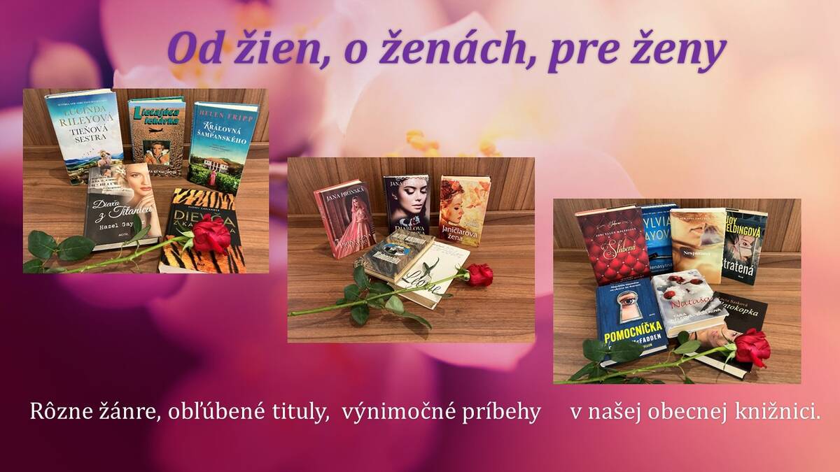 Od zien o zenach pre zeny vystava kniznych titulov v nasej obecnej kniznici