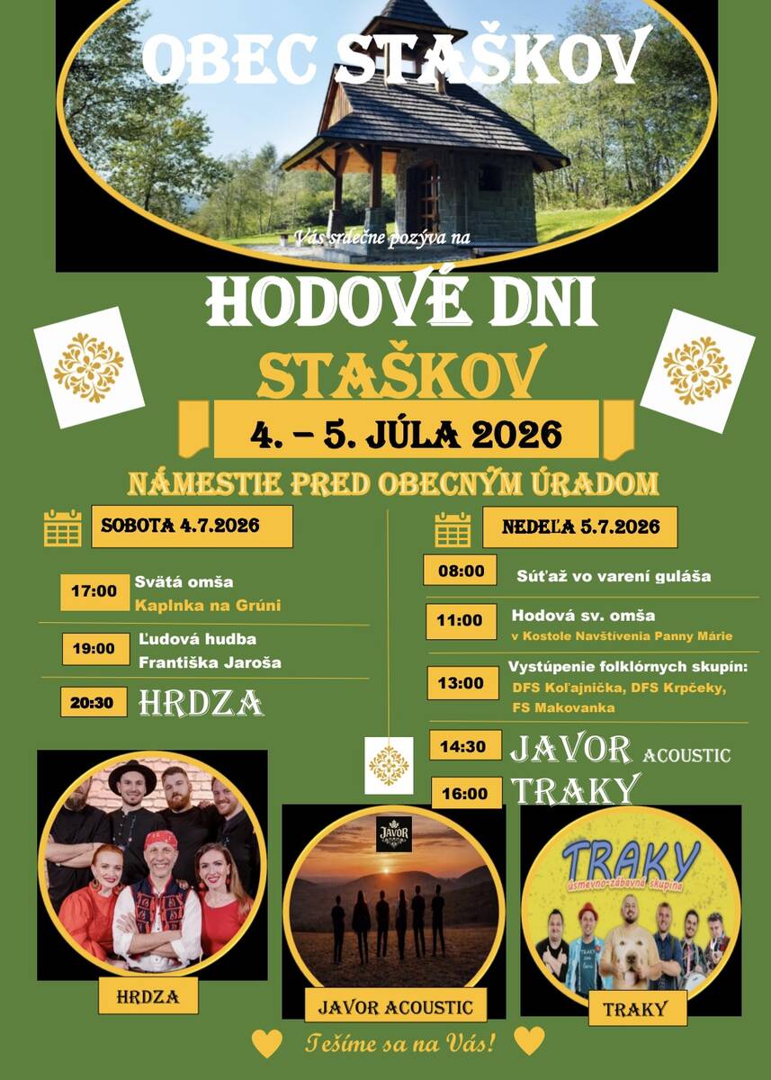 pozvánka na hody v Staškove