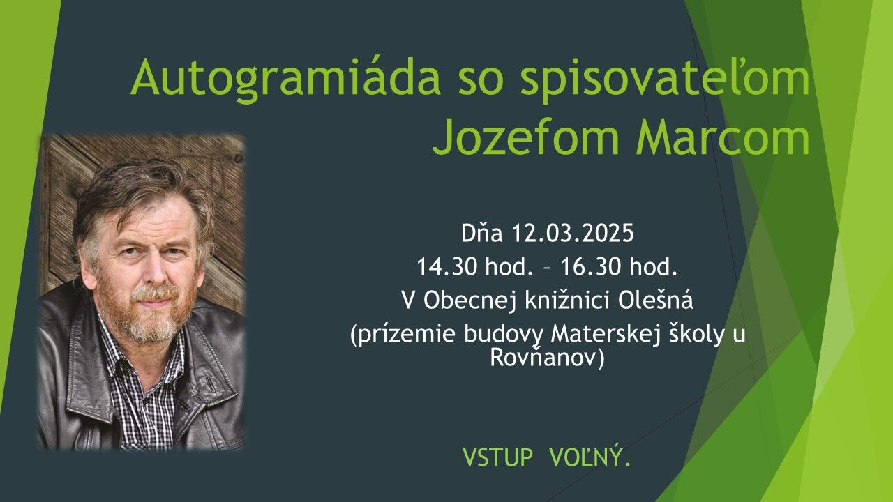 Autogramiáda so spisovateľom Jozefom Marcom 2025