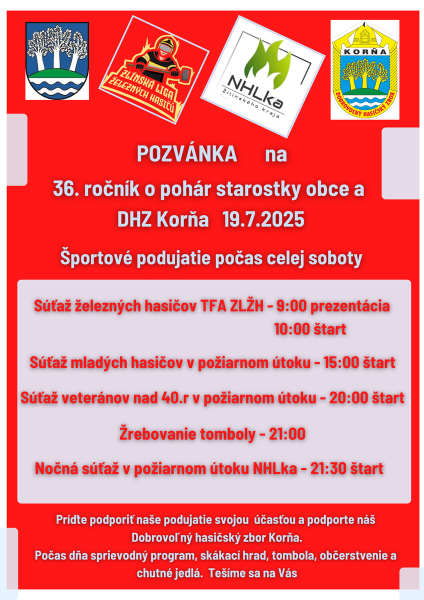Pozvánka do Korne  2025 