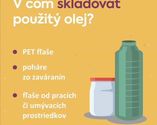 Na dočasné uskladnenie použitého oleja použite zaváraciu fľašu, pri prelievaní ju vložte na pár sekú