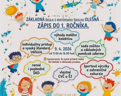 Obrázok č. 3 k zápisu detí do 1. ročníka