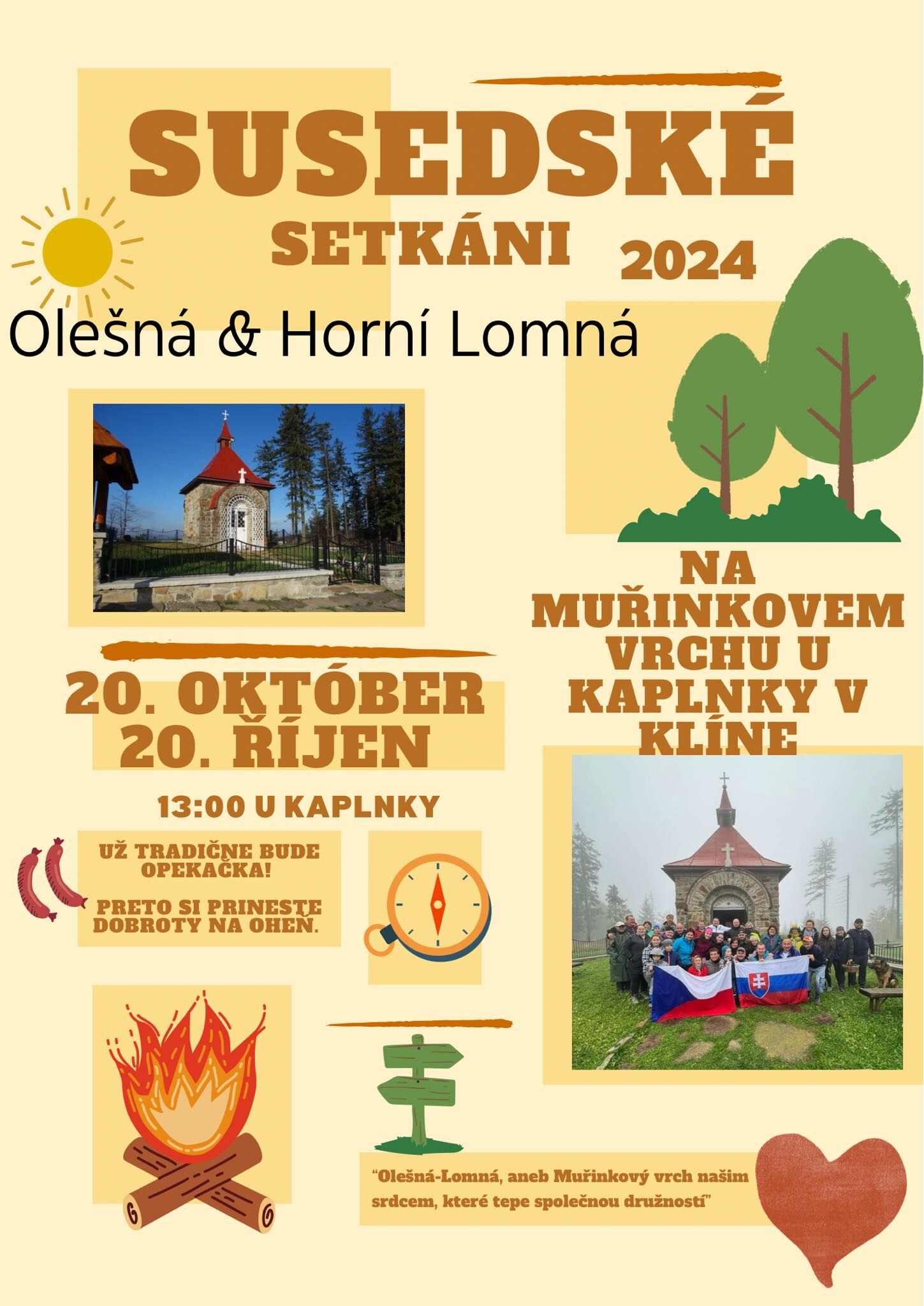 Pozvánka na spoločné stretnutie s obcou Horní Lomná ČR
