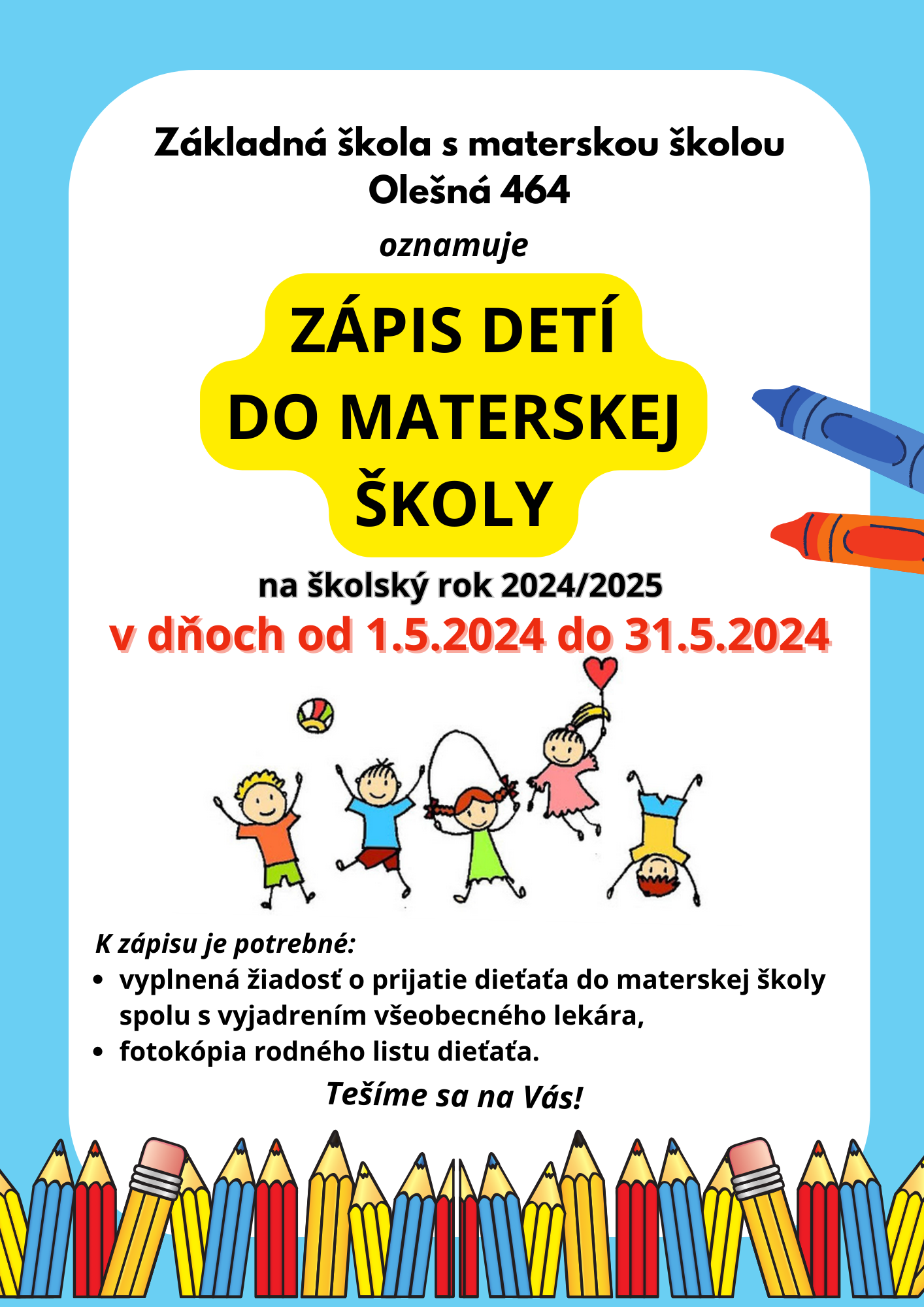 zápis plagát
